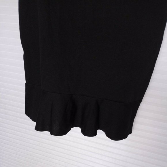 FORTRIC Womens Black Dress Bell Sleeves Ruffled XL - Picture 3 of 8